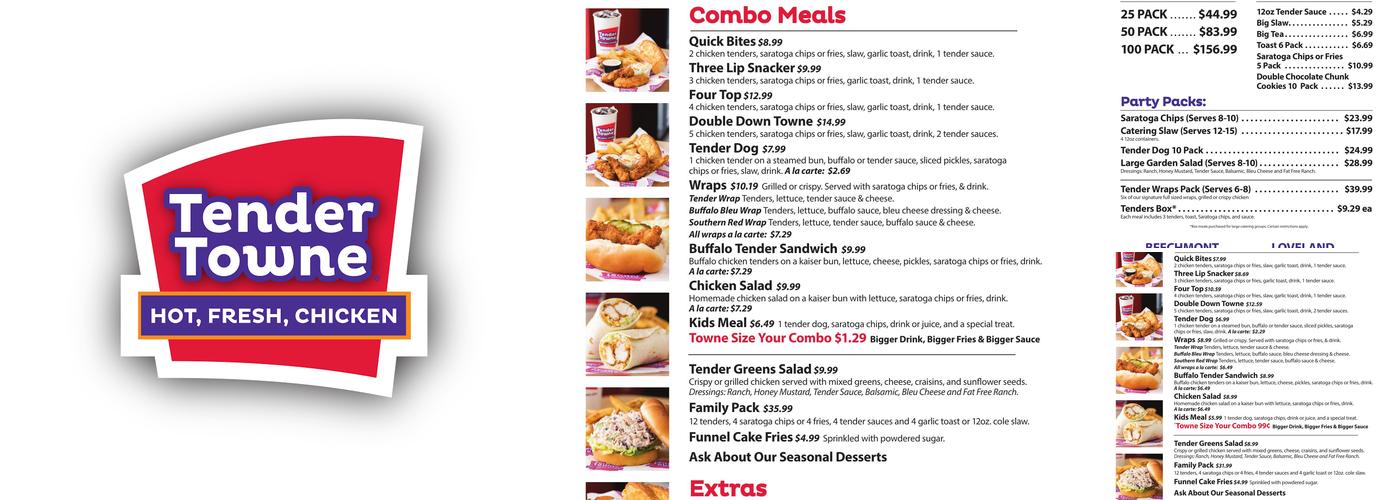 Tender Towne Menu