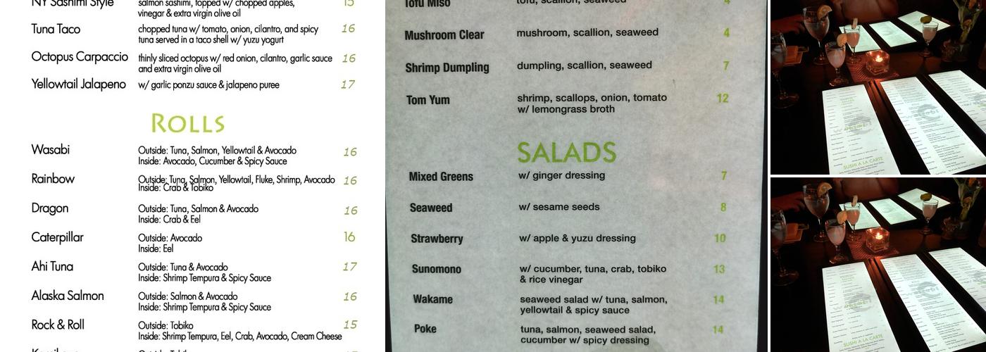 Wasabi Menu