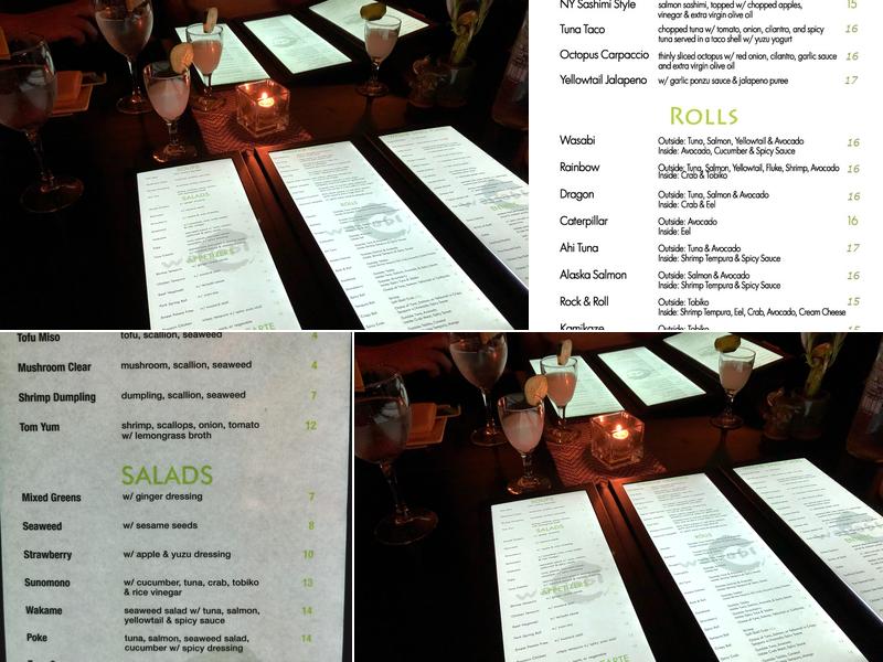 Wasabi Menu