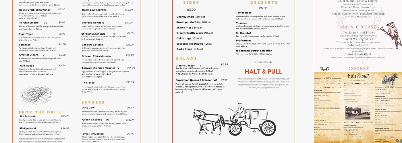 Halt & Pull Menu
