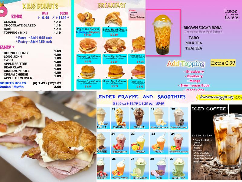 King Donuts - Corbin Menu