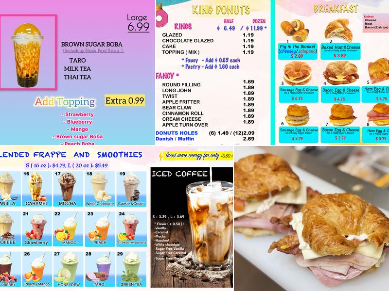 King Donuts - Corbin Menu