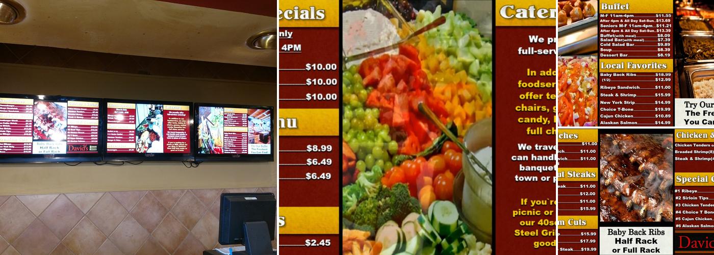 David's Steak House & Buffet Menu
