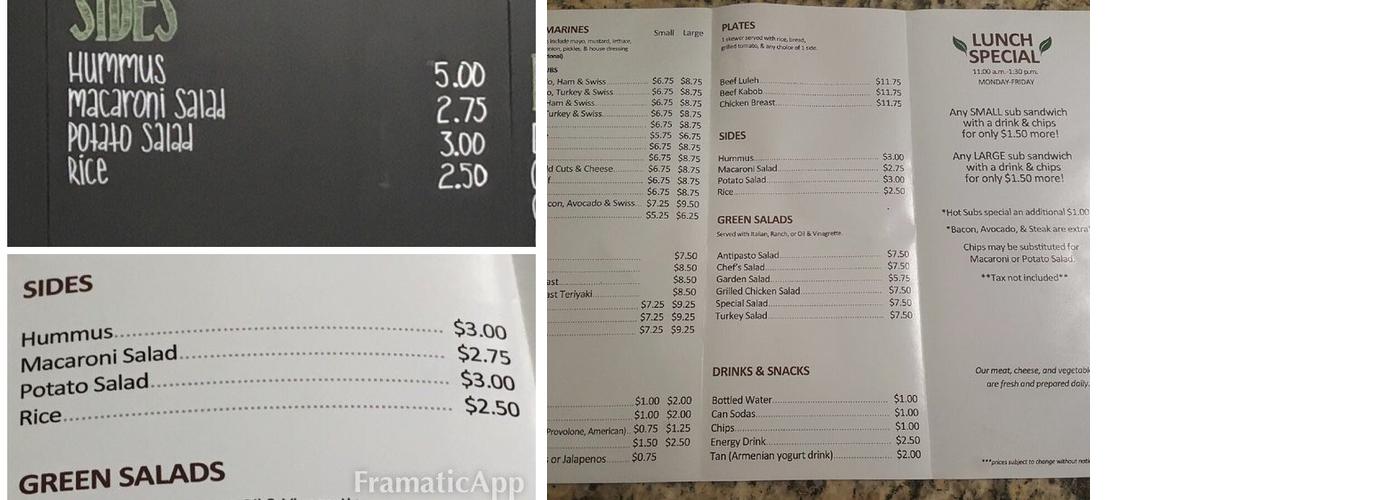 Mama Jan's Menu