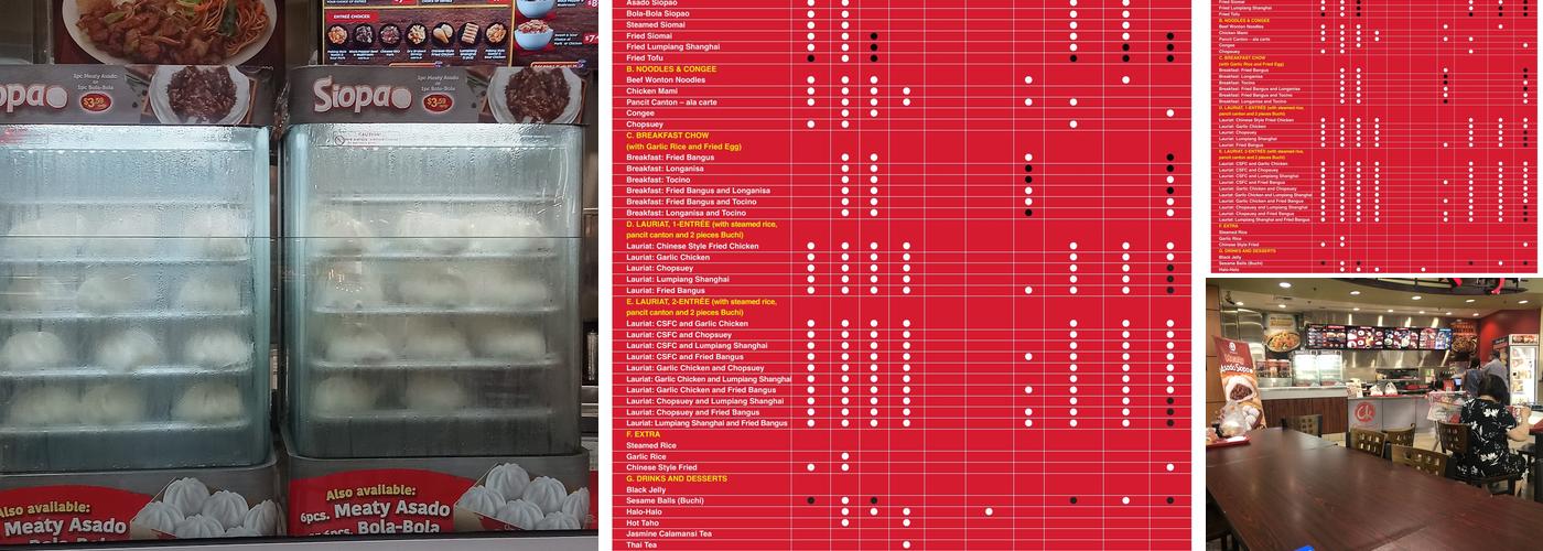 Chowking Menu