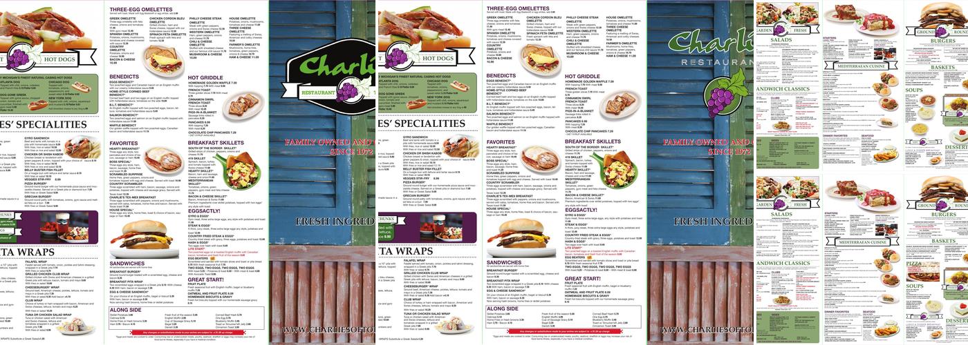 Charlie's Menu