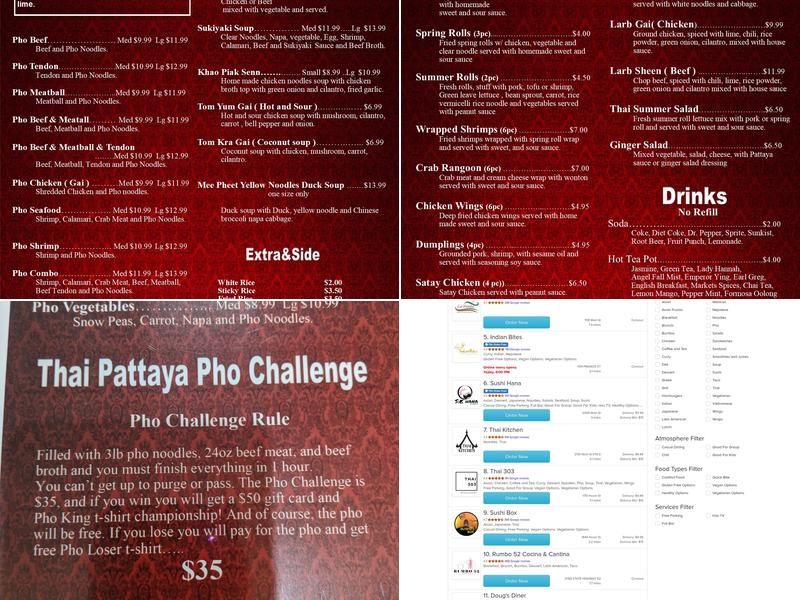 Thai Pattaya Restaurant 330 Menu