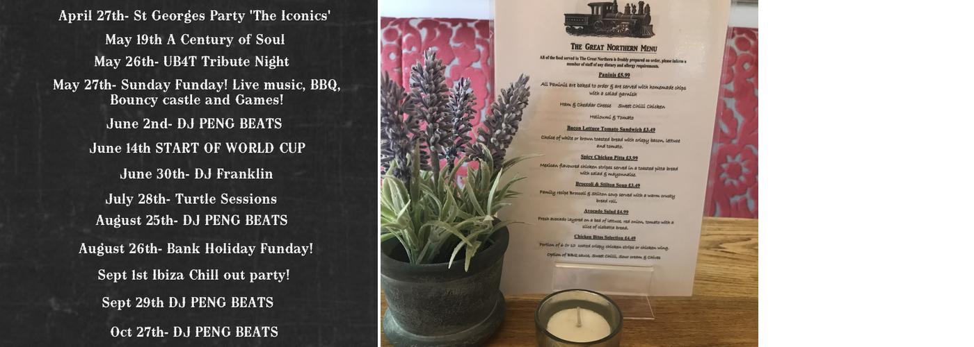 The Great Northern Menu