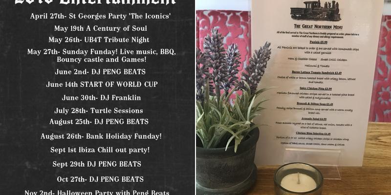 The Great Northern Menu