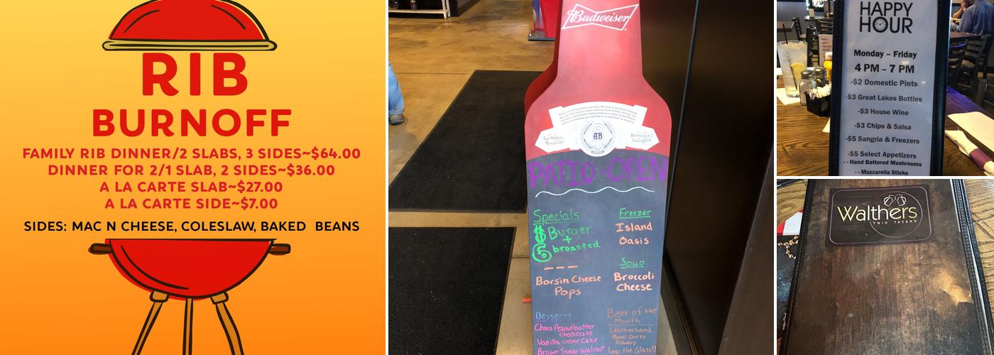 Walther's Twin Tavern Menu