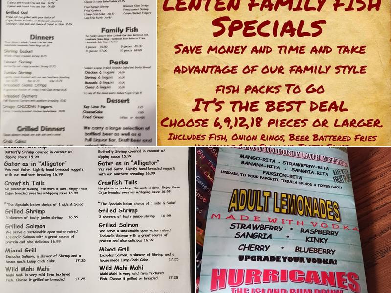 Eadies Fish House Menu