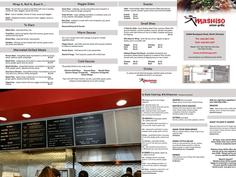 Mashiso Asian Grille - North Olmsted Menu