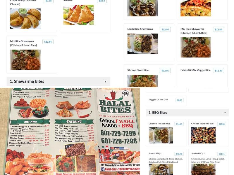 Halal Bites Menu