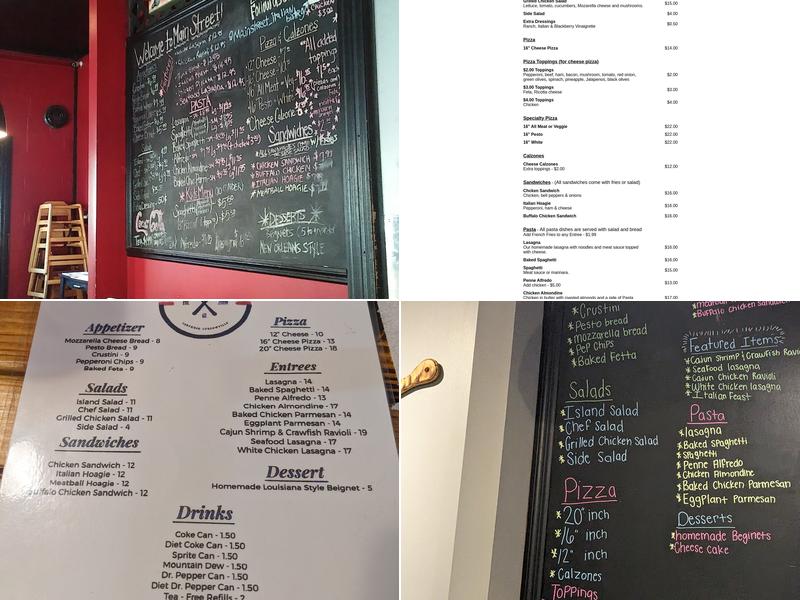 Main Street Italian Bistro Menu