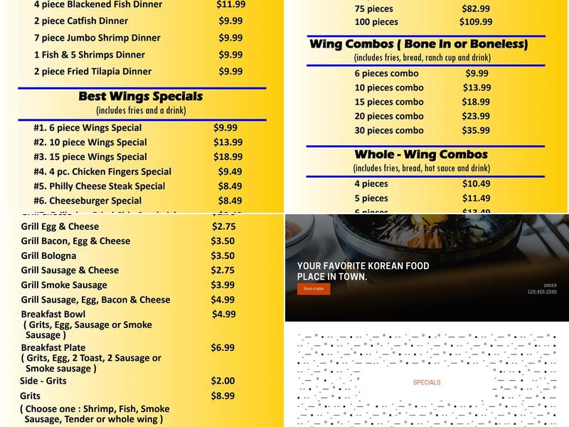 Best Wings & Deli Menu