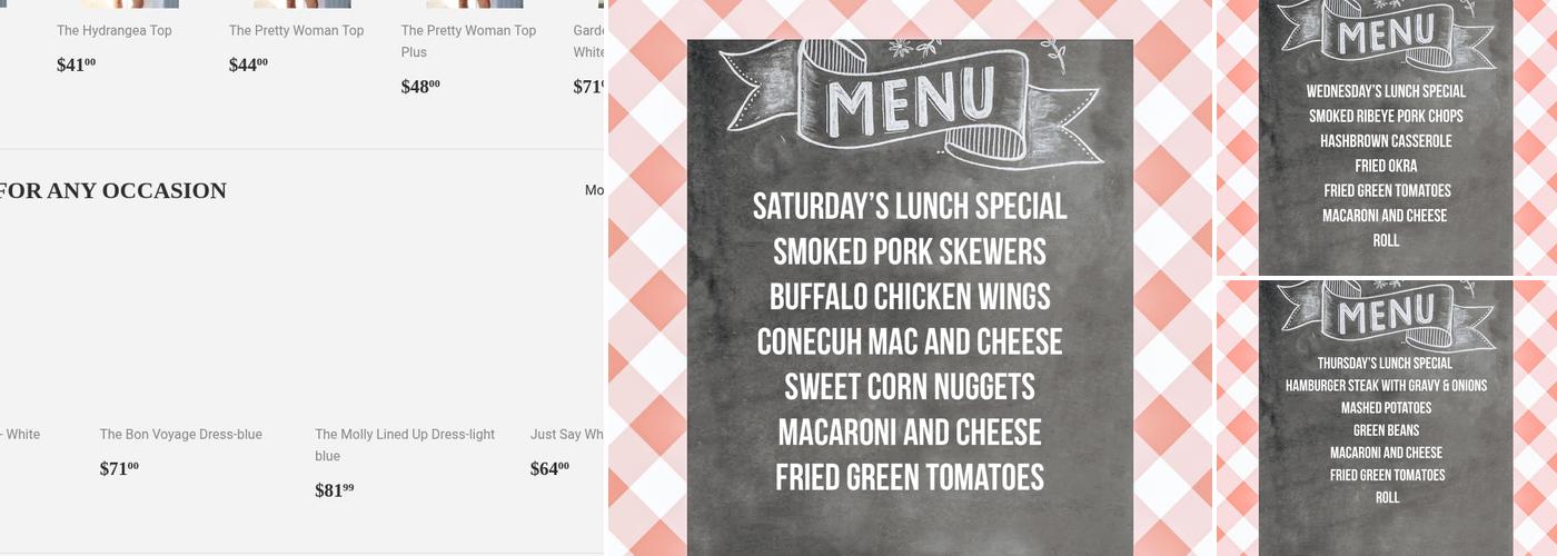 Peach Park Menu