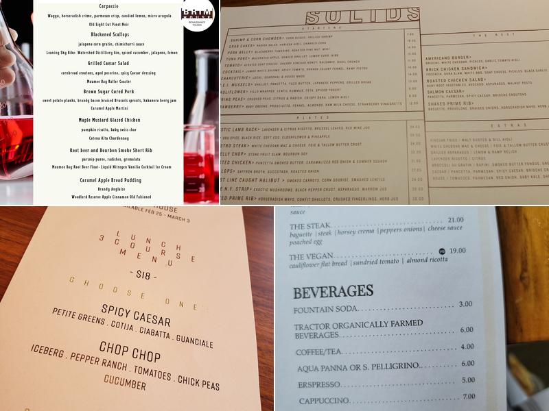 Brim House Menu