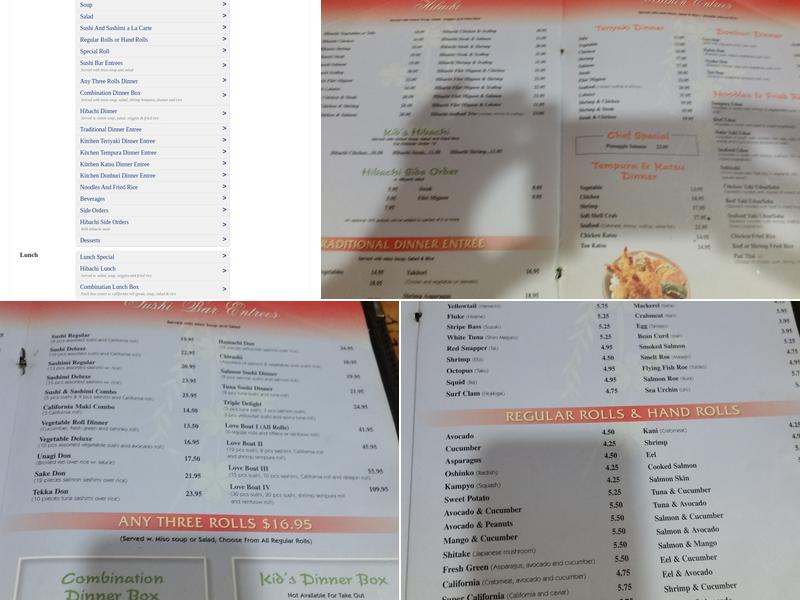 Fuji San Menu