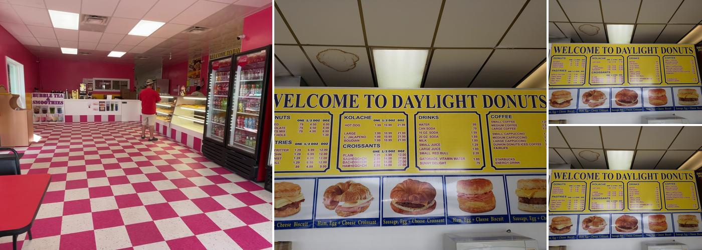 Daylight Donuts Menu