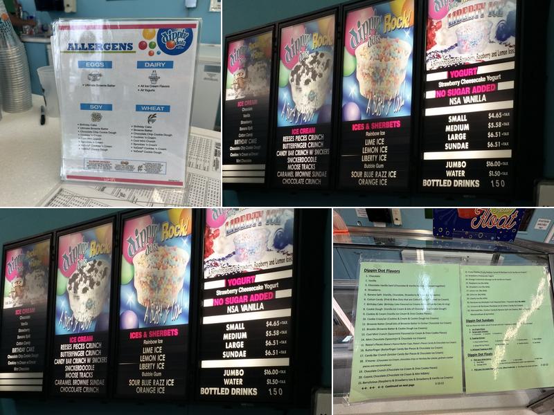 Dippin' Dots Menu