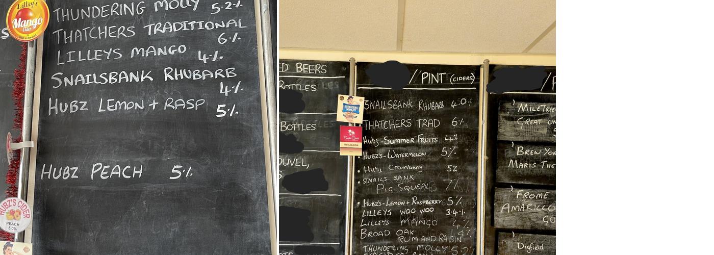 The Wonky Donkey Micro Pub Menu