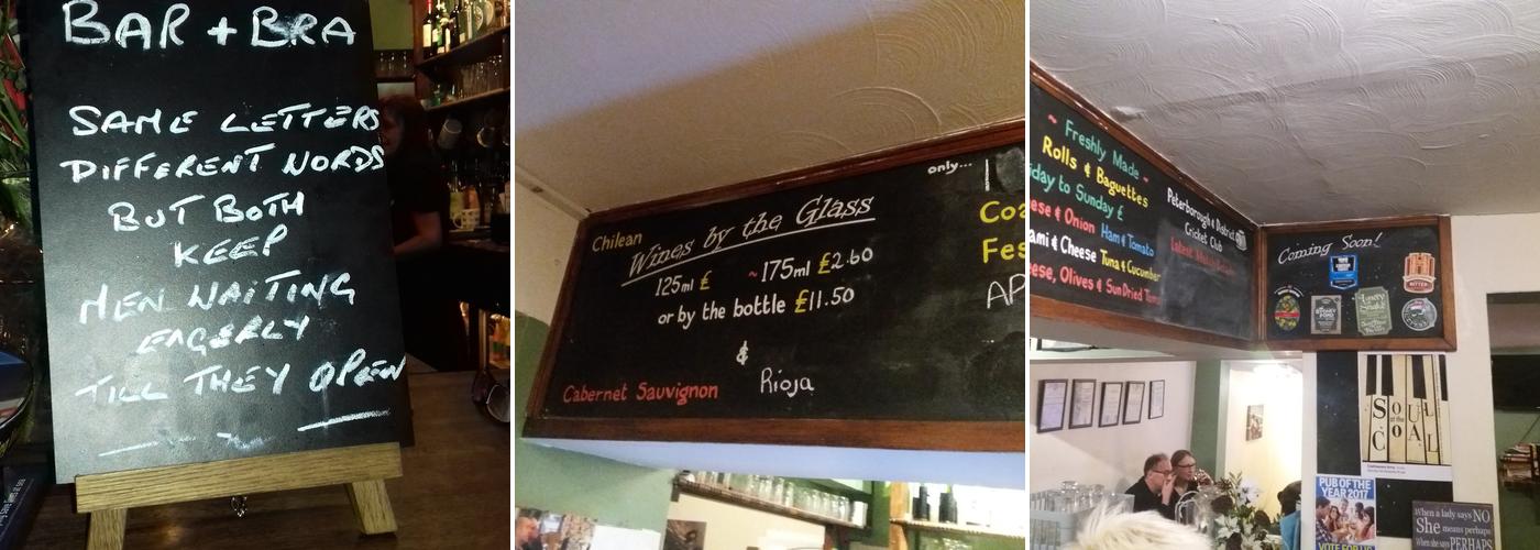 Coalheavers Arms Menu