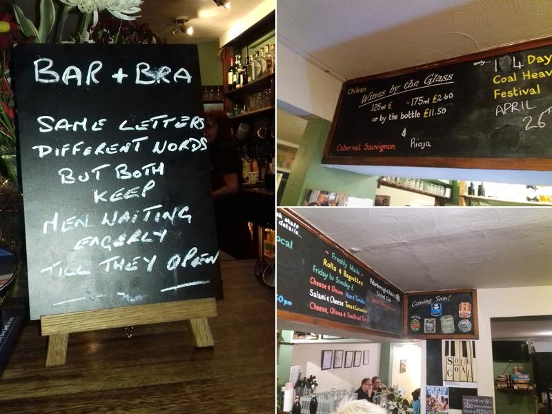 Coalheavers Arms Menu