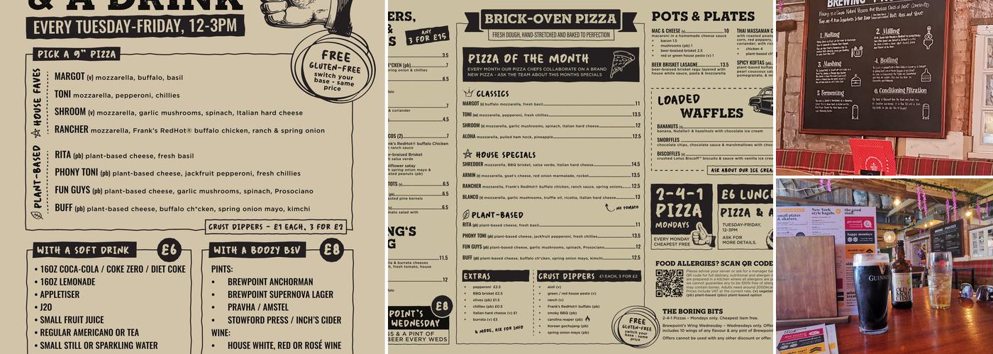 Queen's Head, Peterborough Menu