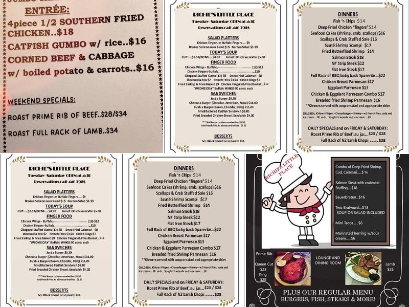 Richie's Little Place Menu