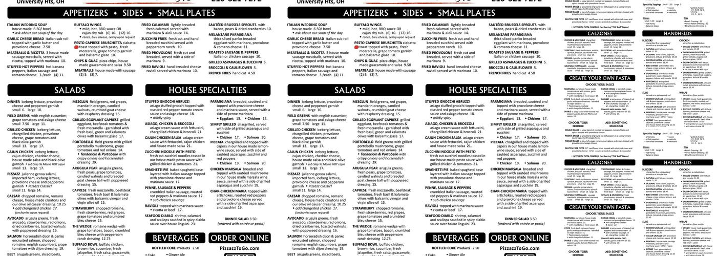 Pizzazz on the Circle Menu