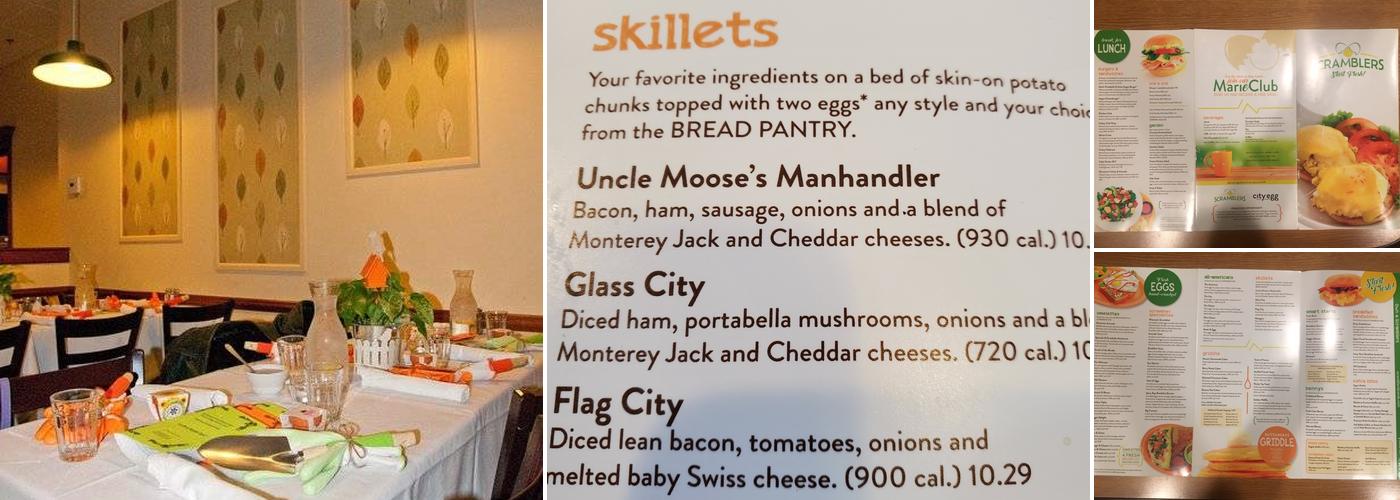Scramblers Menu