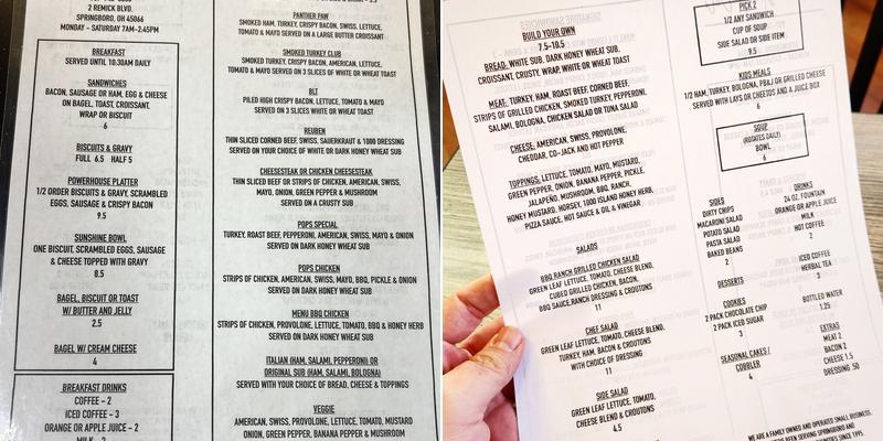 Main Street Deli Menu