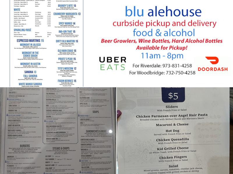 Blu Alehouse Menu