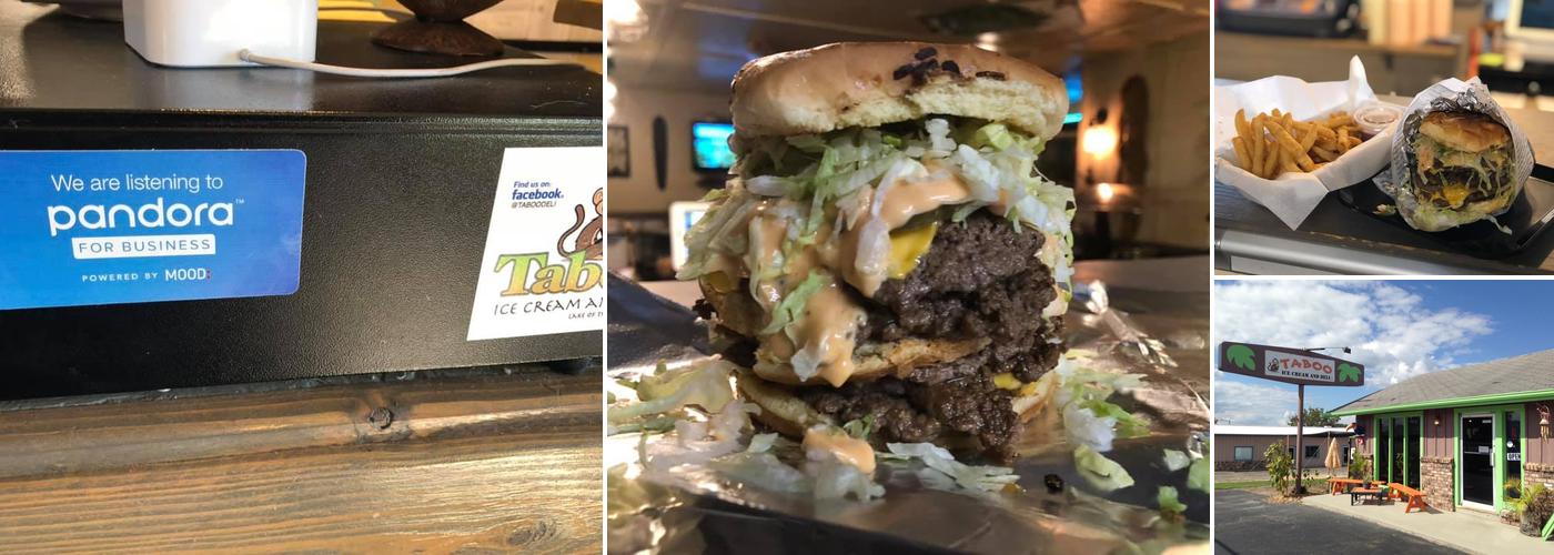 Taboo Grill Gourmet Burgers and Ice Cream.