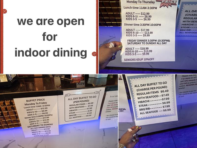 flaming grill Menu