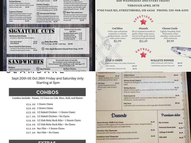 The Halfway Grille Menu