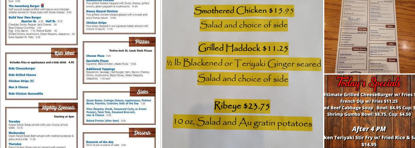 Frumpy Joe's Menu