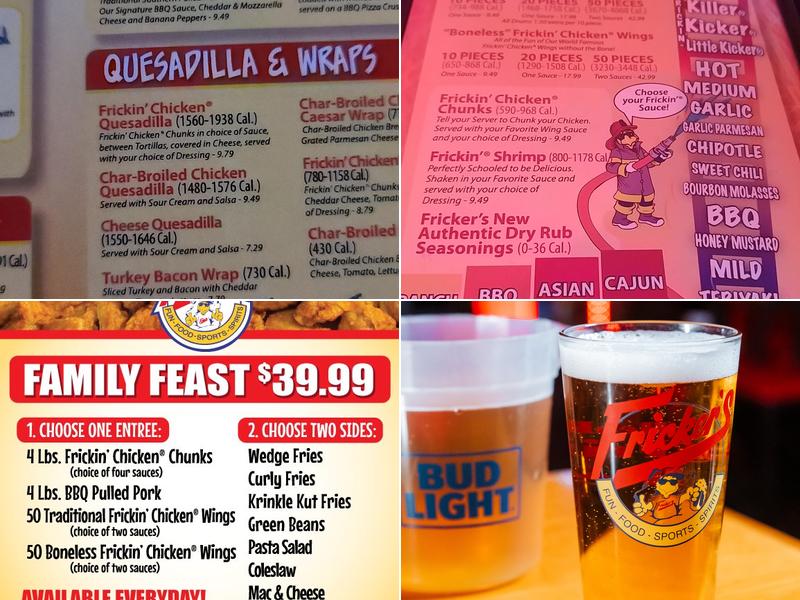 Fricker's Menu