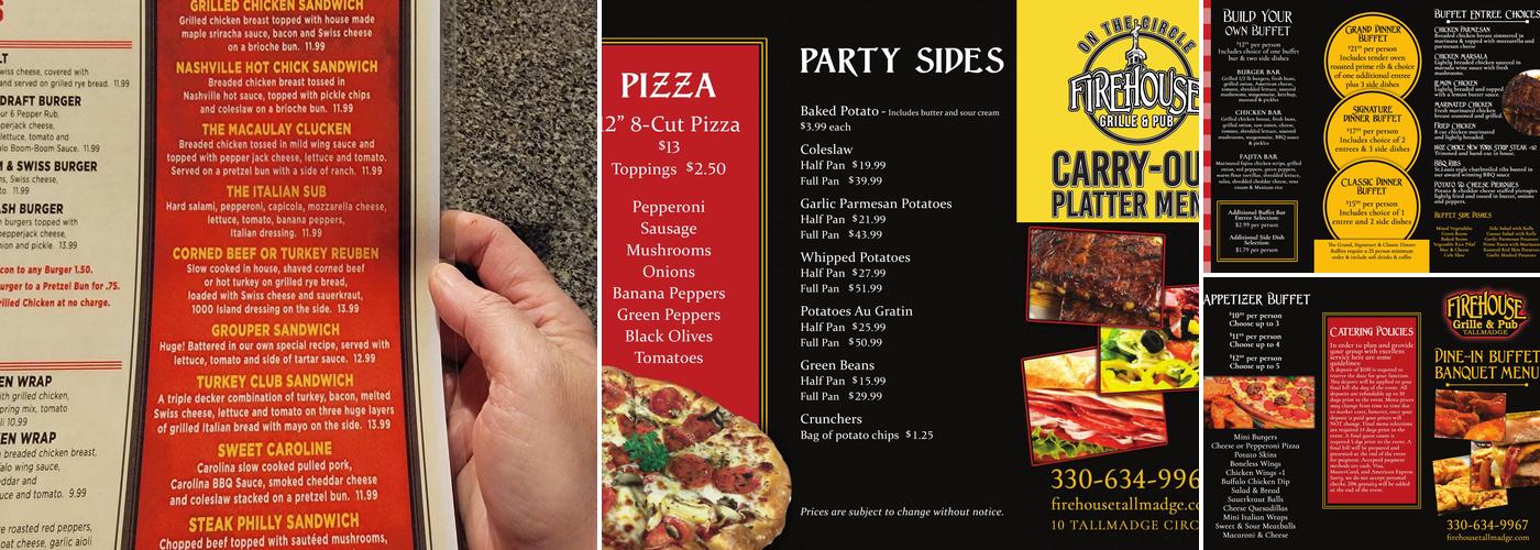 Firehouse Grille & Pub Menu