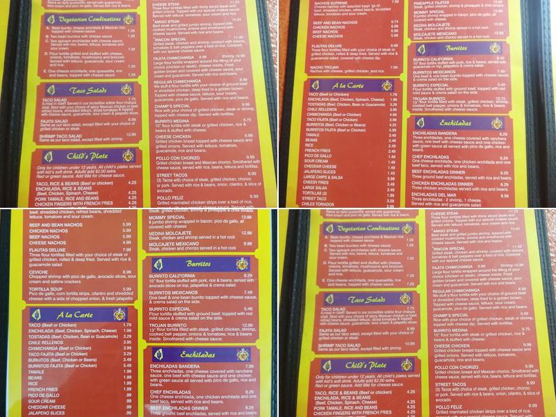 El Cantarito Menu