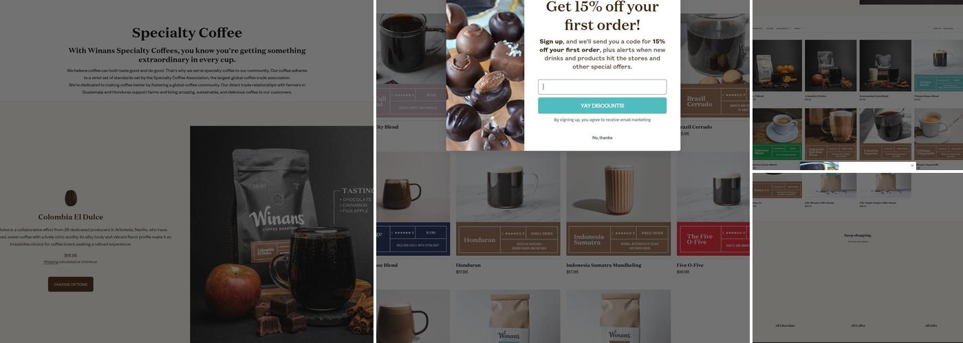 Winans Coffee & Chocolate Menu
