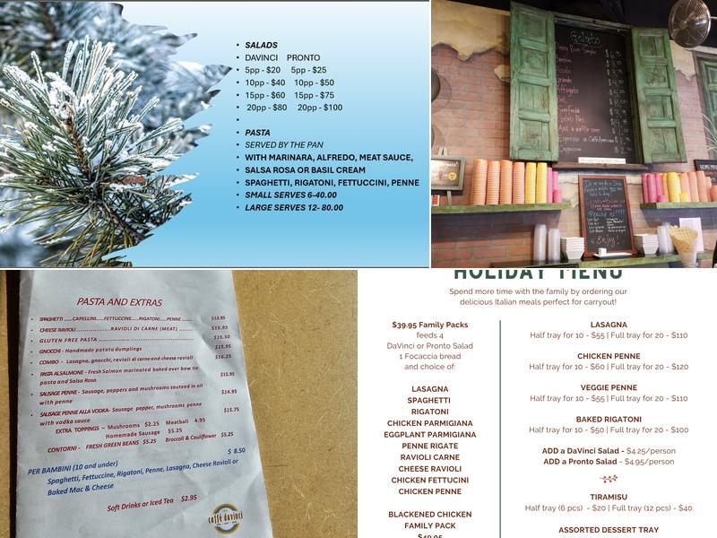 Caffe DaVinci Menu