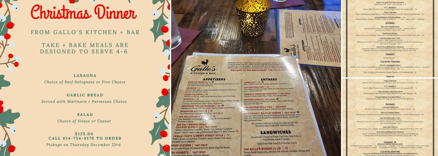 Gallo's Kitchen & Bar Menu