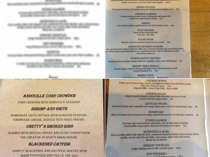 Fusion 40.83 Menu