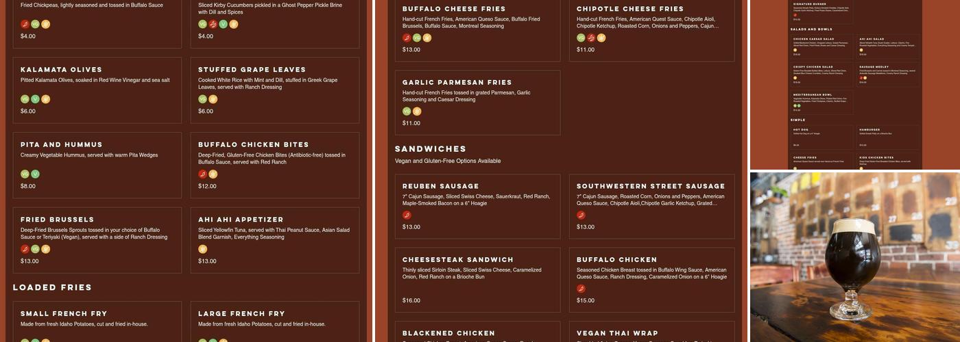 Fox N Hare Brewing Co. Menu