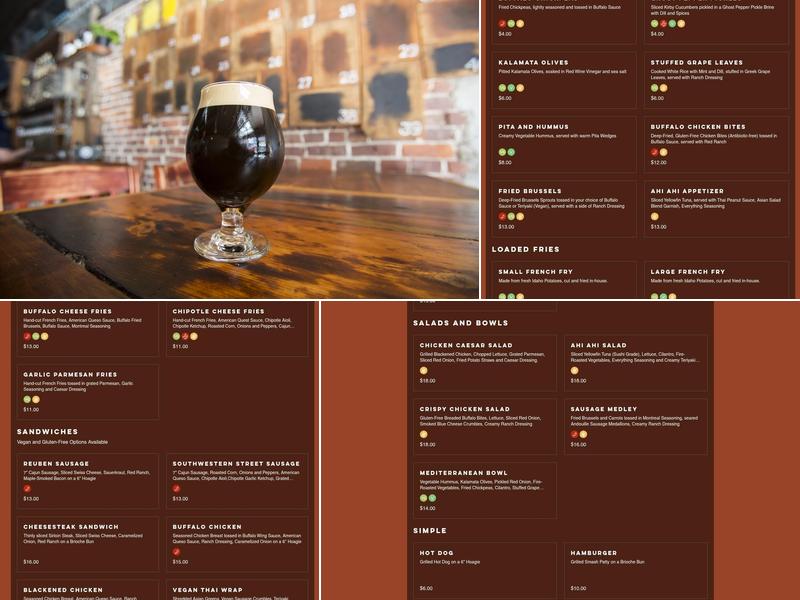 Fox N Hare Brewing Co. Menu