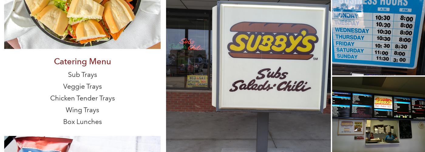 Super Subby's Menu