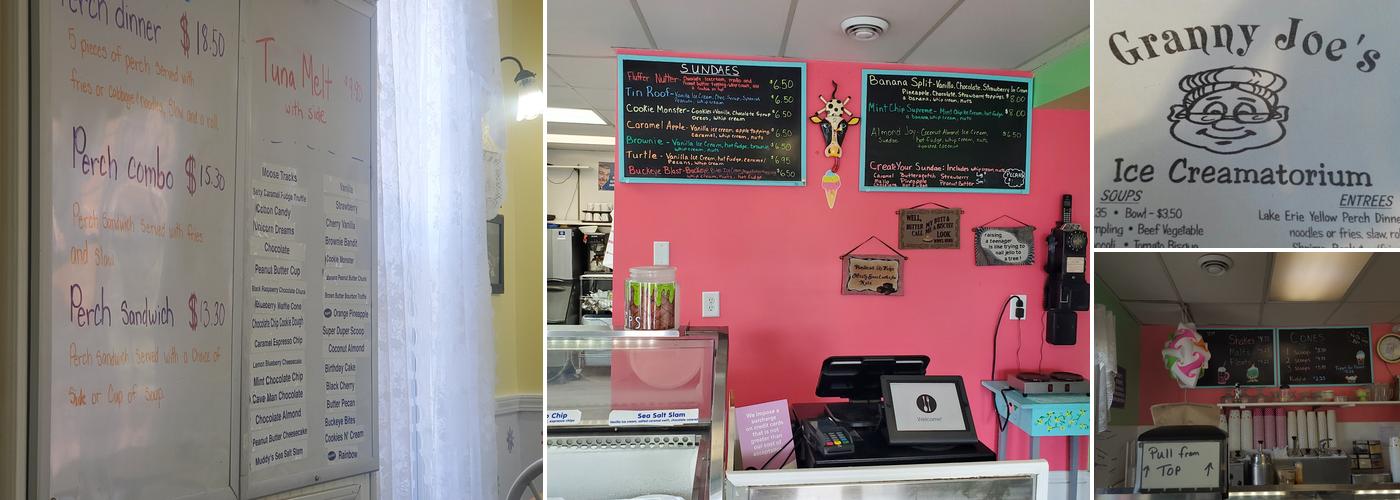 Granny Joe's Ice Creamatorium Menu