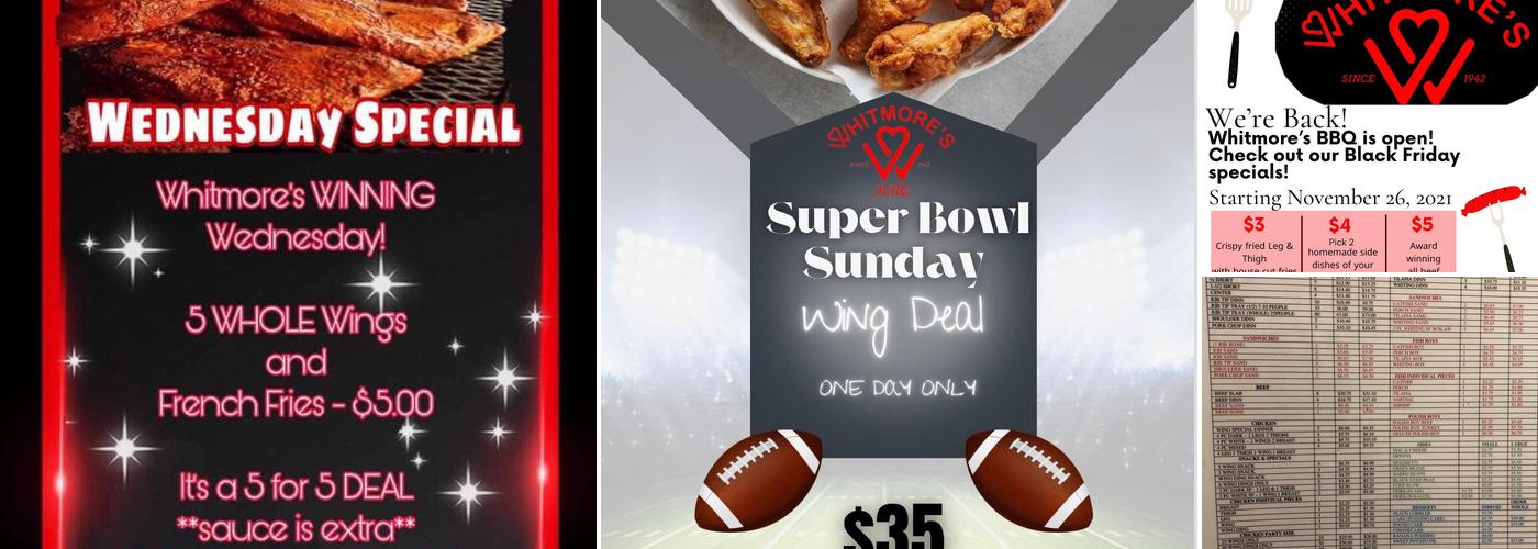 Whitmore's Bar-B-Q Menu