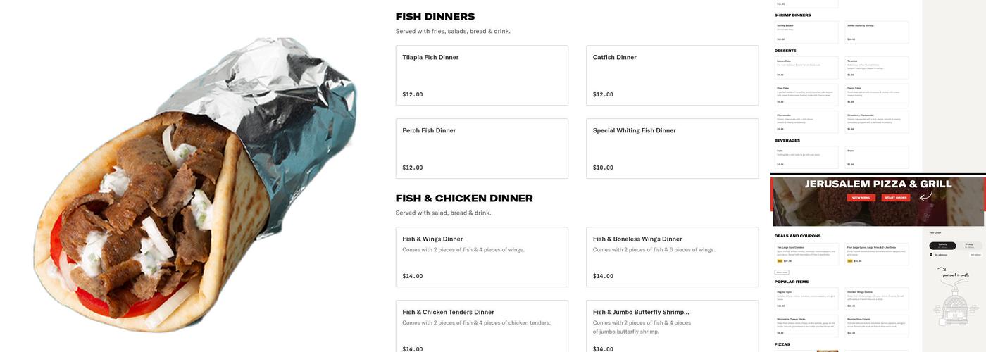 Jerusalem Pizza & Grill Menu